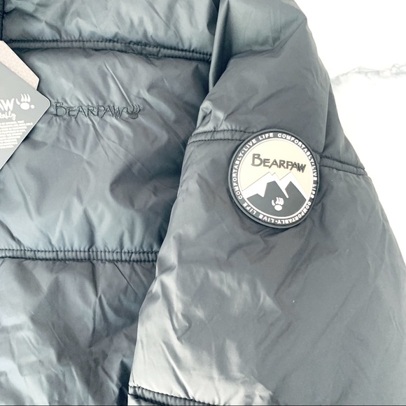 Men’s Warm Winter Hooded Jacket. Hoodie and Faux Feather Removable. Black - Picture 8 of 16